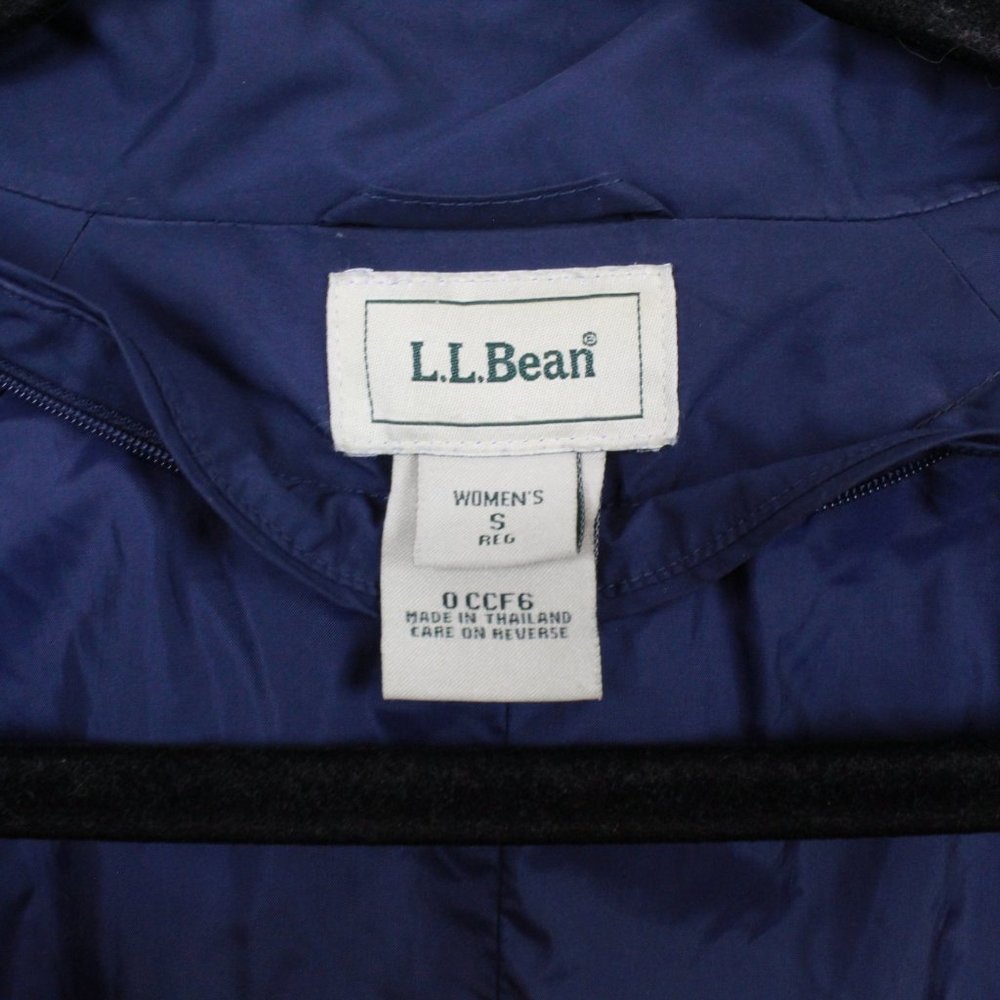 LL Bean Blue Removable Liner Waterproof Rain Jacket Size S - Picture 12 of 14